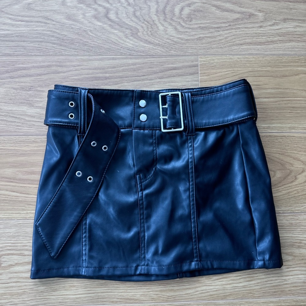 Divided Black Mini Skirt for Night Out